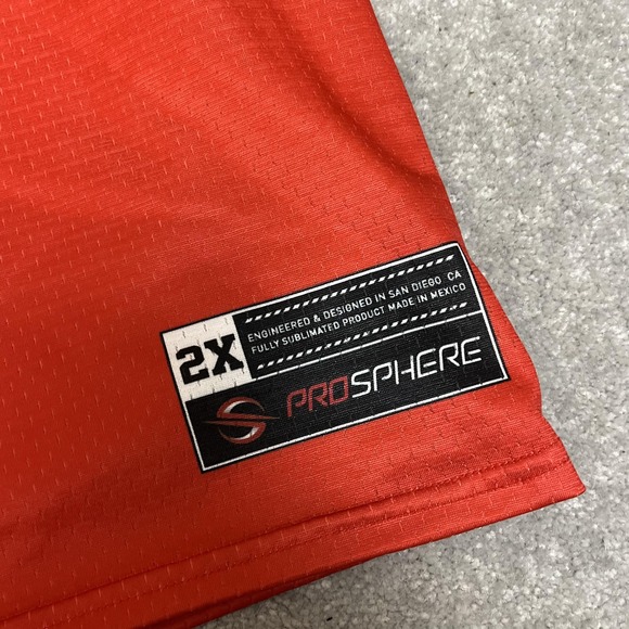 Louisiana Ragin Cajuns Jersey Mens 2XL Red NCAA College Football Camo Sleeves - Picture 3 of 6